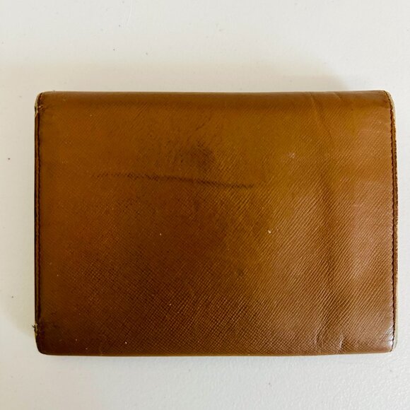AUTHENTIC PRADA MILANO TOBACCO SAFFIANO LEATHER TRIFOLD WALLET MADE IN ITALY - Picture 3 of 16
